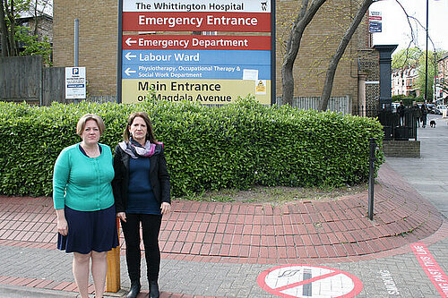 Cllr Barnes in front of Whittington