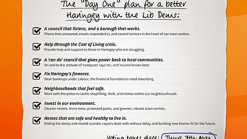 List of Lib Dem "day-one" pledges